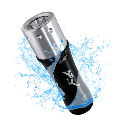 GloboStar® GloboStar® 79032 EXTREME Αδιάβροχος Φορητός Επαναφορτιζόμενος Φακός LED CREE XHP50 20W 2000lm & 1 x Μπαταρία 26650 2500mAh Li-ion IP68 Ψυχρό Λευκό 6000K
