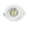 GloboStar® GLOBOSTAR® DE VALERA 60182 Χωνευτό Κινούμενο Downlight Σποτ LED 5W 500lm 60° AC 220-240V IP20 Ψυχρό Λευκό 6000K - Bridgelux SMD Chip & TÜV SÜD Driver - Λευκό Ματ - Μ9 x Π9 x Υ4cm / Q8cm - 3 Χρόνια Εγγύηση
