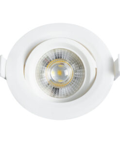 GLOBOSTAR® DE VALERA 60183 Χωνευτό Κινούμενο Downlight Σποτ LED 5W 485lm 60° AC 220-240V IP20 Φυσικό Λευκό 4500K - Bridgelux SMD Chip & TÜV SÜD Driver - Λευκό Ματ - Μ9 x Π9 x Υ4cm / Q8cm - 3 Χρόνια Εγγύηση 10 60183 4