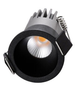 Alternative view of GloboStar® MICRO-S 60239 Χωνευτό LED Spot Downlight TrimLess Φ4cm 5W 625lm 38° AC 220-240V IP20 Φ4 x Υ5.9cm - Στρόγγυλο - Μαύρο - Θερμό Λευκό 2700K - Bridgelux COB - 5 Years Warranty