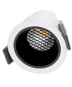 Alternative view of GloboStar® PLUTO-S 60247 Χωνευτό LED Spot Downlight TrimLess Φ6.4cm 7W 875lm 38° AC 220-240V IP20 Φ6.4 x Υ4.9cm - Στρόγγυλο - Λευκό με Μαύρο Κάτοπτρο & Anti-Glare HoneyComb - Θερμό Λευκό 2700K - Bridgelux COB - 5 Years Warranty