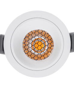 GloboStar® PLUTO-S 60248 Χωνευτό LED Spot Downlight TrimLess Φ6.4cm 7W 910lm 38° AC 220-240V IP20 Φ6.4 x Υ4.9cm - Στρόγγυλο - Λευκό & Anti-Glare HoneyComb - Φυσικό Λευκό 4500K - Bridgelux COB - 5 Years Warranty 12 60248 5