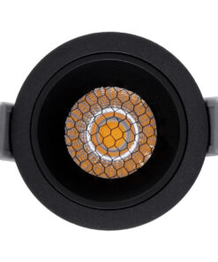 GloboStar® PLUTO-S 60250 Χωνευτό LED Spot Downlight TrimLess Φ6.4cm 7W 910lm 38° AC 220-240V IP20 Φ6.4 x Υ4.9cm - Στρόγγυλο - Μαύρο & Anti-Glare HoneyComb - Φυσικό Λευκό 4500K - Bridgelux COB - 5 Years Warranty 12 60250 5