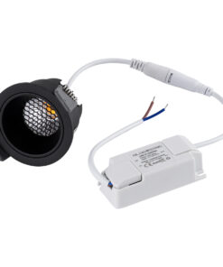 GloboStar® PLUTO-S 60250 Χωνευτό LED Spot Downlight TrimLess Φ6.4cm 7W 910lm 38° AC 220-240V IP20 Φ6.4 x Υ4.9cm - Στρόγγυλο - Μαύρο & Anti-Glare HoneyComb - Φυσικό Λευκό 4500K - Bridgelux COB - 5 Years Warranty 13 60250 6