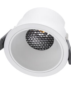 Alternative view of GloboStar® PLUTO-M 60254 Χωνευτό LED Spot Downlight TrimLess Φ8.4cm 10W 1300lm 38° AC 220-240V IP20 Φ8.4 x Υ5.9cm - Στρόγγυλο - Λευκό & Anti-Glare HoneyComb - Φυσικό Λευκό 4500K - Bridgelux COB - 5 Years Warranty