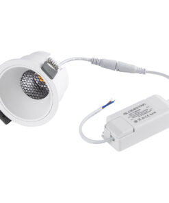 GloboStar® PLUTO-M 60255 Χωνευτό LED Spot Downlight TrimLess Φ8.4cm 10W 1250lm 38° AC 220-240V IP20 Φ8.4 x Υ5.9cm - Στρόγγυλο - Λευκό & Anti-Glare HoneyComb - Θερμό Λευκό 2700K - Bridgelux COB - 5 Years Warranty 13 60255 6