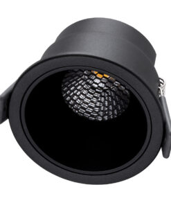 Alternative view of GloboStar® PLUTO-M 60257 Χωνευτό LED Spot Downlight TrimLess Φ8.4cm 10W 1250lm 38° AC 220-240V IP20 Φ8.4 x Υ5.9cm - Στρόγγυλο - Μαύρο & Anti-Glare HoneyComb - Θερμό Λευκό 2700K - Bridgelux COB - 5 Years Warranty