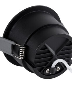 GloboStar® PLUTO-M 60257 Χωνευτό LED Spot Downlight TrimLess Φ8.4cm 10W 1250lm 38° AC 220-240V IP20 Φ8.4 x Υ5.9cm - Στρόγγυλο - Μαύρο & Anti-Glare HoneyComb - Θερμό Λευκό 2700K - Bridgelux COB - 5 Years Warranty 10 60257 3