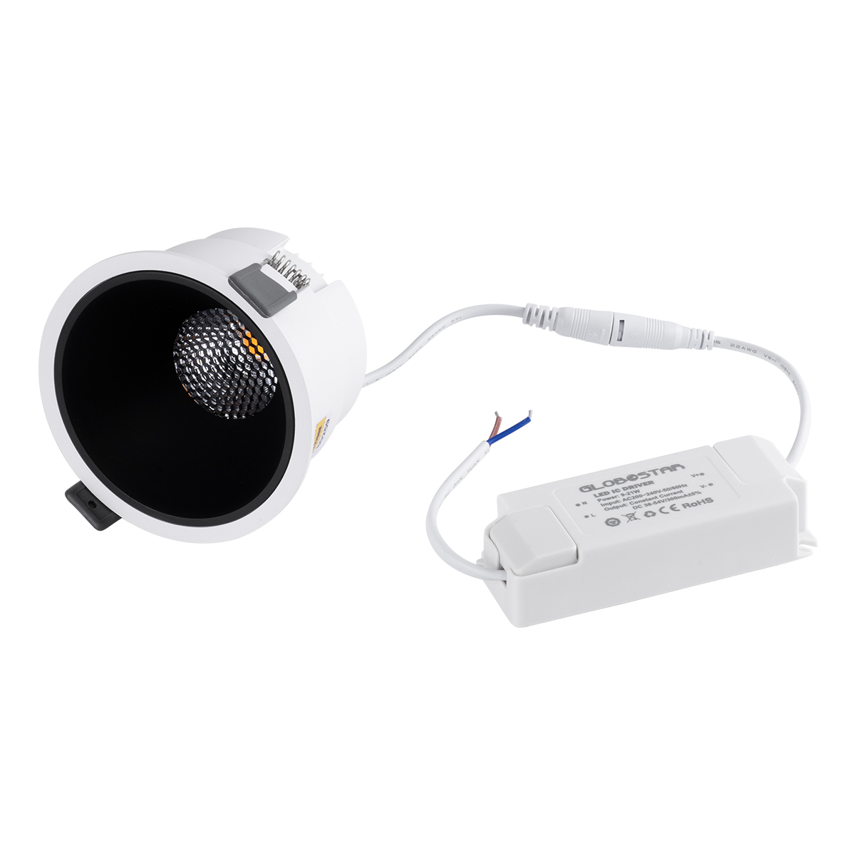 GloboStar® PLUTO-B 60259 Χωνευτό LED Spot Downlight TrimLess Φ10.4cm 15W 1875lm 38° AC 220-240V IP20 Φ10.4 x Υ6.5cm - Στρόγγυλο - Λευκό με Μαύρο Κάτοπτρο & Anti-Glare HoneyComb - Θερμό Λευκό 2700K - Bridgelux COB - 5 Years Warranty 7 GloboStar® PLUTO-B 60259 Χωνευτό LED Spot Downlight TrimLess Φ10.4cm 15W 1875lm 38° AC 220-240V IP20 Φ10.4 x Υ6.5cm - Στρόγγυλο - Λευκό με Μαύρο Κάτοπτρο & Anti-Glare HoneyComb - Θερμό Λευκό 2700K - Bridgelux COB - 5 Years Warranty - Image 6