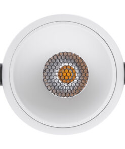 GloboStar® PLUTO-B 60260 Χωνευτό LED Spot Downlight TrimLess Φ10.4cm 15W 1950lm 38° AC 220-240V IP20 Φ10.4 x Υ6.5cm - Στρόγγυλο - Λευκό & Anti-Glare HoneyComb - Φυσικό Λευκό 4500K - Bridgelux COB - 5 Years Warranty 12 60260 5