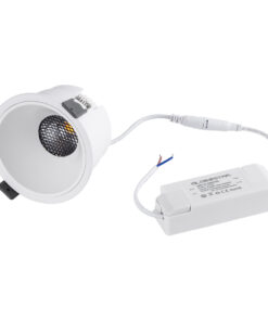 GloboStar® PLUTO-B 60260 Χωνευτό LED Spot Downlight TrimLess Φ10.4cm 15W 1950lm 38° AC 220-240V IP20 Φ10.4 x Υ6.5cm - Στρόγγυλο - Λευκό & Anti-Glare HoneyComb - Φυσικό Λευκό 4500K - Bridgelux COB - 5 Years Warranty 13 60260 6