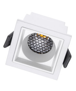 Alternative view of GloboStar® PLUTO-S 60266 Χωνευτό LED Spot Downlight TrimLess Μ6.4xΠ6.4cm 7W 910lm 38° AC 220-240V IP20 Μ6.4 x Π6.4 x Υ4.9cm - Τετράγωνο - Λευκό & Anti-Glare HoneyComb - Φυσικό Λευκό 4500K - Bridgelux COB - 5 Years Warranty