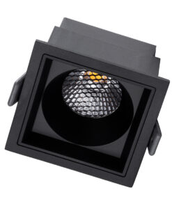 Alternative view of GloboStar® PLUTO-M 60274 Χωνευτό LED Spot Downlight TrimLess Μ8.4xΠ8.4cm 10W 1300lm 38° AC 220-240V IP20 Μ8.4 x Π8.4 x Υ5.9cm - Τετράγωνο - Μαύρο & Anti-Glare HoneyComb - Φυσικό Λευκό 4500K - Bridgelux COB - 5 Years Warranty