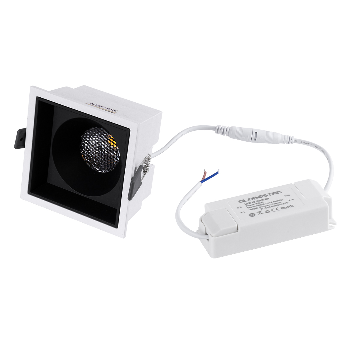 GloboStar® PLUTO-B 60276 Χωνευτό LED Spot Downlight TrimLess Μ10.4xΠ10.4cm 15W 1950lm 38° AC 220-240V IP20 Μ10.4 x Π10.4 x Υ6.5cm - Τετράγωνο - Λευκό με Μαύρο Κάτοπτρο & Anti-Glare HoneyComb - Φυσικό Λευκό 4500K - Bridgelux COB - 5 Years Warranty 7 GloboStar® PLUTO-B 60276 Χωνευτό LED Spot Downlight TrimLess Μ10.4xΠ10.4cm 15W 1950lm 38° AC 220-240V IP20 Μ10.4 x Π10.4 x Υ6.5cm - Τετράγωνο - Λευκό με Μαύρο Κάτοπτρο & Anti-Glare HoneyComb - Φυσικό Λευκό 4500K - Bridgelux COB - 5 Years Warranty - Image 6