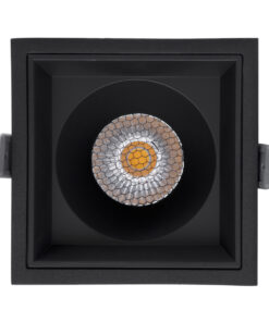 GloboStar® PLUTO-B 60280 Χωνευτό LED Spot Downlight TrimLess Μ10.4xΠ10.4cm 15W 1950lm 38° AC 220-240V IP20 Μ10.4 x Π10.4 x Υ6.5cm - Τετράγωνο - Μαύρο & Anti-Glare HoneyComb - Φυσικό Λευκό 4500K - Bridgelux COB - 5 Years Warranty 12 60280 5