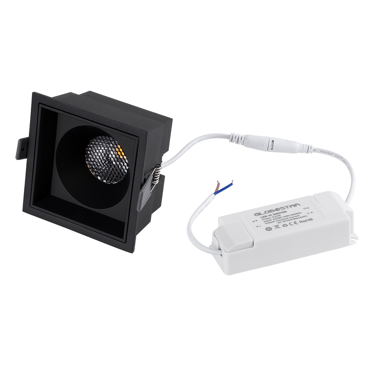 GloboStar® PLUTO-B 60280 Χωνευτό LED Spot Downlight TrimLess Μ10.4xΠ10.4cm 15W 1950lm 38° AC 220-240V IP20 Μ10.4 x Π10.4 x Υ6.5cm - Τετράγωνο - Μαύρο & Anti-Glare HoneyComb - Φυσικό Λευκό 4500K - Bridgelux COB - 5 Years Warranty 7 GloboStar® PLUTO-B 60280 Χωνευτό LED Spot Downlight TrimLess Μ10.4xΠ10.4cm 15W 1950lm 38° AC 220-240V IP20 Μ10.4 x Π10.4 x Υ6.5cm - Τετράγωνο - Μαύρο & Anti-Glare HoneyComb - Φυσικό Λευκό 4500K - Bridgelux COB - 5 Years Warranty - Image 6