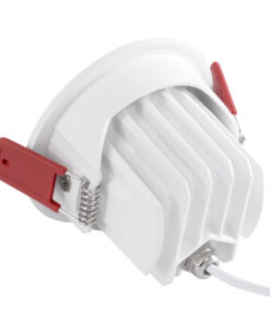 GloboStar® LEO-R 60283 Χωνευτό LED Spot Downlight TrimLess Φ8.5cm 10W 1250lm 38° AC 220-240V IP20 Φ8.5 x Υ6.6cm - Στρόγγυλο - Κινούμενο - Λευκό με Μαύρο Κάτοπτρο & Anti-Glare HoneyComb - Θερμό Λευκό 2700K - Bridgelux COB - 5 Years Warranty 12 60283 3