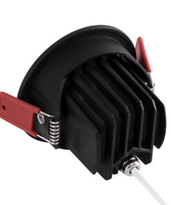 GloboStar® LEO-R 60286 Χωνευτό LED Spot Downlight TrimLess Φ8.5cm 10W 1300lm 38° AC 220-240V IP20 Φ8.5 x Υ6.6cm - Στρόγγυλο - Κινούμενο - Μαύρο & Anti-Glare HoneyComb - Φυσικό Λευκό 4500K - Bridgelux COB - 5 Years Warranty 12 60286 3