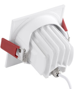 GloboStar® LEO-SQ 60290 Χωνευτό LED Spot Downlight TrimLess Μ8.5xΠ8.5cm 10W 1300lm 38° AC 220-240V IP20 Μ8.5 x Π8.5 x Υ6.6cm - Τετράγωνο - Κινούμενο - Λευκό & Anti-Glare HoneyComb - Φυσικό Λευκό 4500K - Bridgelux COB - 5 Years Warranty 12 60290 3