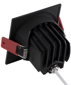 GloboStar® LEO-SQ 60292 Χωνευτό LED Spot Downlight TrimLess Μ8.5xΠ8.5cm 10W 1300lm 38° AC 220-240V IP20 Μ8.5 x Π8.5 x Υ6.6cm - Τετράγωνο - Κινούμενο - Μαύρο & Anti-Glare HoneyComb - Φυσικό Λευκό 4500K - Bridgelux COB - 5 Years Warranty 12 60292 3