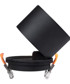 GloboStar® OMEGA-R 60297 Χωνευτό LED Spot Downlight TrimLess Φ10cm 12W 1500lm 36° AC 220-240V IP20 Φ10 x Υ8.2cm - Στρόγγυλο - Μαύρο - Θερμό Λευκό 2700K - Bridgelux COB - 5 Years Warranty 23 60297 10