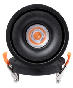 GloboStar® OMEGA-R 60297 Χωνευτό LED Spot Downlight TrimLess Φ10cm 12W 1500lm 36° AC 220-240V IP20 Φ10 x Υ8.2cm - Στρόγγυλο - Μαύρο - Θερμό Λευκό 2700K - Bridgelux COB - 5 Years Warranty 22 60297 9