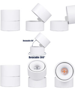 GloboStar® OMEGA-S 60299 Επιφανειακό LED Spot Downlight Φ10cm 12W 1500lm 36° AC 220-240V IP20 Φ10 x Υ10.5cm - Στρόγγυλο - Λευκό - Θερμό Λευκό 2700K - Bridgelux COB - 5 Years Warranty 14 60299 3