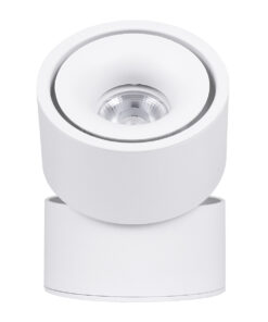 GloboStar® OMEGA-S 60299 Επιφανειακό LED Spot Downlight Φ10cm 12W 1500lm 36° AC 220-240V IP20 Φ10 x Υ10.5cm - Στρόγγυλο - Λευκό - Θερμό Λευκό 2700K - Bridgelux COB - 5 Years Warranty 18 60299 7