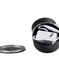 GloboStar® OMEGA-S 60300 Επιφανειακό LED Spot Downlight Φ10cm 12W 1560lm 36° AC 220-240V IP20 Φ10 x Υ10.5cm - Στρόγγυλο - Μαύρο - Φυσικό Λευκό 4500K - Bridgelux COB - 5 Years Warranty 21 60300 10