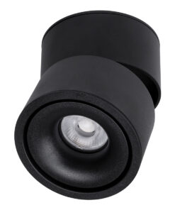 Alternative view of GloboStar® OMEGA-S 60300 Επιφανειακό LED Spot Downlight Φ10cm 12W 1560lm 36° AC 220-240V IP20 Φ10 x Υ10.5cm - Στρόγγυλο - Μαύρο - Φυσικό Λευκό 4500K - Bridgelux COB - 5 Years Warranty