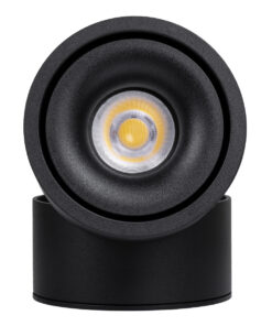 GloboStar® OMEGA-S 60300 Επιφανειακό LED Spot Downlight Φ10cm 12W 1560lm 36° AC 220-240V IP20 Φ10 x Υ10.5cm - Στρόγγυλο - Μαύρο - Φυσικό Λευκό 4500K - Bridgelux COB - 5 Years Warranty 19 60300 8