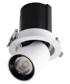 Alternative view of GloboStar® VIRGO-S 60302 Χωνευτό LED Spot Downlight TrimLess Φ9cm 7W 910lm 36° AC 220-240V IP20 Φ9cm x Υ9cm - Στρόγγυλο - Λευκό με Μαύρο Κάτοπτρο - Φυσικό Λευκό 4500K - Bridgelux COB - 5 Years Warranty