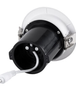 GloboStar® VIRGO-S 60303 Χωνευτό LED Spot Downlight TrimLess Φ9cm 7W 875lm 36° AC 220-240V IP20 Φ9cm x Υ9cm - Στρόγγυλο - Λευκό με Μαύρο Κάτοπτρο - Θερμό Λευκό 2700K - Bridgelux COB - 5 Years Warranty 28 60303 13