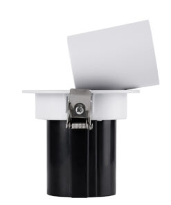 GloboStar® VIRGO-S 60303 Χωνευτό LED Spot Downlight TrimLess Φ9cm 7W 875lm 36° AC 220-240V IP20 Φ9cm x Υ9cm - Στρόγγυλο - Λευκό με Μαύρο Κάτοπτρο - Θερμό Λευκό 2700K - Bridgelux COB - 5 Years Warranty 22 60303 7