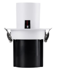 GloboStar® VIRGO-S 60303 Χωνευτό LED Spot Downlight TrimLess Φ9cm 7W 875lm 36° AC 220-240V IP20 Φ9cm x Υ9cm - Στρόγγυλο - Λευκό με Μαύρο Κάτοπτρο - Θερμό Λευκό 2700K - Bridgelux COB - 5 Years Warranty 24 60303 9