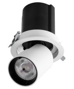 Alternative view of GloboStar® VIRGO-M 60306 Χωνευτό LED Spot Downlight TrimLess Φ11cm 12W 1560lm 36° AC 220-240V IP20 Φ11cm x Υ11.5cm - Στρόγγυλο - Λευκό με Μαύρο Κάτοπτρο - Φυσικό Λευκό 4500K - Bridgelux COB - 5 Years Warranty