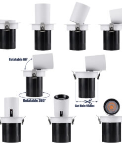 GloboStar® VIRGO-M 60307 Χωνευτό LED Spot Downlight TrimLess Φ11cm 12W 1500lm 36° AC 220-240V IP20 Φ11cm x Υ11.5cm - Στρόγγυλο - Λευκό με Μαύρο Κάτοπτρο - Θερμό Λευκό 2700K - Bridgelux COB - 5 Years Warranty 18 60307 3