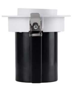 GloboStar® VIRGO-M 60307 Χωνευτό LED Spot Downlight TrimLess Φ11cm 12W 1500lm 36° AC 220-240V IP20 Φ11cm x Υ11.5cm - Στρόγγυλο - Λευκό με Μαύρο Κάτοπτρο - Θερμό Λευκό 2700K - Bridgelux COB - 5 Years Warranty 19 60307 4