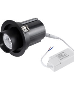 GloboStar® VIRGO-M 60308 Χωνευτό LED Spot Downlight TrimLess Φ11cm 12W 1560lm 36° AC 220-240V IP20 Φ11cm x Υ11.5cm - Στρόγγυλο - Μαύρο - Φυσικό Λευκό 4500K - Bridgelux COB - 5 Years Warranty 29 60308 14