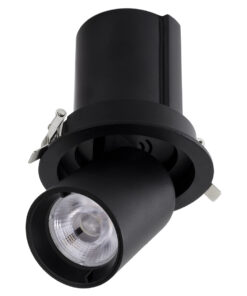 Alternative view of GloboStar® VIRGO-M 60308 Χωνευτό LED Spot Downlight TrimLess Φ11cm 12W 1560lm 36° AC 220-240V IP20 Φ11cm x Υ11.5cm - Στρόγγυλο - Μαύρο - Φυσικό Λευκό 4500K - Bridgelux COB - 5 Years Warranty