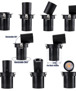 GloboStar® VIRGO-M 60308 Χωνευτό LED Spot Downlight TrimLess Φ11cm 12W 1560lm 36° AC 220-240V IP20 Φ11cm x Υ11.5cm - Στρόγγυλο - Μαύρο - Φυσικό Λευκό 4500K - Bridgelux COB - 5 Years Warranty 18 60308 3