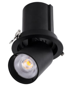 Alternative view of GloboStar® VIRGO-B 60312 Χωνευτό LED Spot Downlight TrimLess Φ13.5cm 20W 2600lm 36° AC 220-240V IP20 Φ13.5cm x Υ14cm - Στρόγγυλο - Μαύρο - Φυσικό Λευκό 4500K - Bridgelux COB - 5 Years Warranty