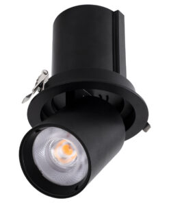 Alternative view of GloboStar® VIRGO-B 60313 Χωνευτό LED Spot Downlight TrimLess Φ13.5cm 20W 2500lm 36° AC 220-240V IP20 Φ13.5cm x Υ14cm - Στρόγγυλο - Μαύρο - Θερμό Λευκό 2700K - Bridgelux COB - 5 Years Warranty