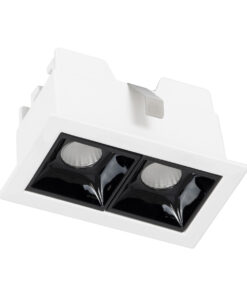 Alternative view of GloboStar® LUMINAR SUPERIOR 60317 Χωνευτό LED Spot Downlight TrimLess 4W 540lm 36° AC 220-240V IP20 Μ7.5 x Π4.3 x Υ4.5cm - Λευκό με Μαύρο Κάτοπτρο - Θερμό Λευκό 2700K - Bridgelux High Lumen Chip Gen2 - TÜV Certified Driver - 5 Years Warranty