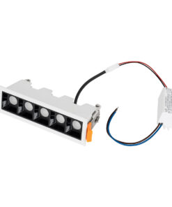 GloboStar® LUMINAR SUPERIOR 60318 Χωνευτό LED Spot Downlight TrimLess 10W 1400lm 36° AC 220-240V IP20 Μ14.8 x Π4.3 x Υ4.5cm - Λευκό με Μαύρο Κάτοπτρο - Φυσικό Λευκό 4500K - Bridgelux High Lumen Chip Gen2 - TÜV Certified Driver - 5 Years Warranty 18 60318 8