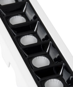 GloboStar® LUMINAR SUPERIOR 60319 Χωνευτό LED Spot Downlight TrimLess 10W 1350lm 36° AC 220-240V IP20 Μ14.8 x Π4.3 x Υ4.5cm - Λευκό με Μαύρο Κάτοπτρο - Θερμό Λευκό 2700K - Bridgelux High Lumen Chip Gen2 - TÜV Certified Driver - 5 Years Warranty 17 60319 7