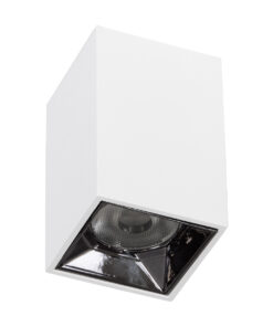 Alternative view of GloboStar® LUMINAR SUPERIOR 60323 Επιφανειακό LED Spot Downlight TrimLess 3W 405lm 36° AC 220-240V IP20 Μ4.2 x Π4.2 x Υ6.6cm - Λευκό με Κάτοπτρο Χρωμίου - Θερμό Λευκό 2700K - Bridgelux High Lumen Chip Gen2 - TÜV Certified Driver - 5 Years Warranty