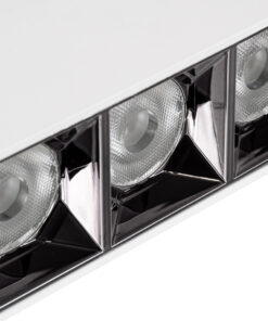 GloboStar® LUMINAR SUPERIOR 60326 Επιφανειακό LED Spot Downlight TrimLess 12W 1680lm 36° AC 220-240V IP20 Μ11.8 x Π4.2 x Υ6.6cm - Λευκό με Κάτοπτρο Χρωμίου - Φυσικό Λευκό 4500K - Bridgelux High Lumen Chip Gen2 - TÜV Certified Driver - 5 Years Warranty 16 60326 7