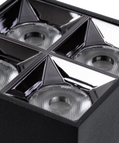 GloboStar® LUMINAR SUPERIOR 60332 Επιφανειακό LED Spot Downlight TrimLess 14W 1960lm 36° AC 220-240V IP20 Μ8.2 x Π8.2 x Υ6.6cm - Μαύρο με Κάτοπτρο Χρωμίου - Φυσικό Λευκό 4500K - Bridgelux High Lumen Chip Gen2 - TÜV Certified Driver - 5 Years Warranty 14 60332 6