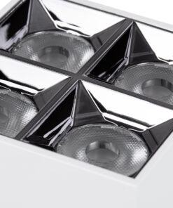 GloboStar® LUMINAR SUPERIOR 60334 Επιφανειακό LED Spot Downlight TrimLess 14W 1960lm 36° AC 220-240V IP20 Μ8.2 x Π8.2 x Υ6.6cm - Λευκό με Κάτοπτρο Χρωμίου - Φυσικό Λευκό 4500K - Bridgelux High Lumen Chip Gen2 - TÜV Certified Driver - 5 Years Warranty 14 60334 6